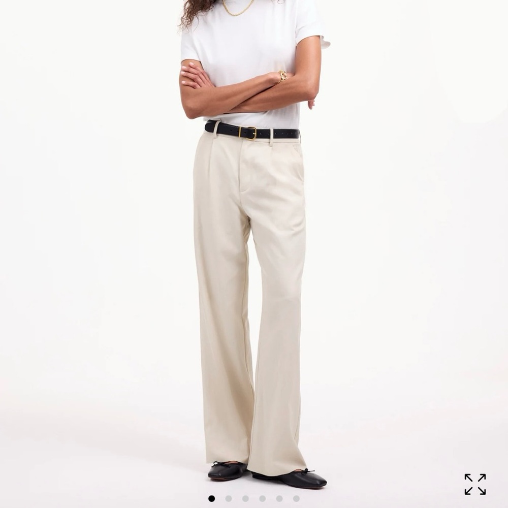 Madewell Cream Slouchy Straight Pants